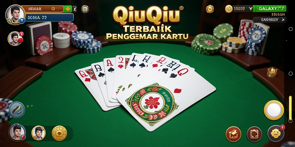 Tampilan menarik dari gameplay QiuQiu GALAXY77 dengan suasana kompetitif.
