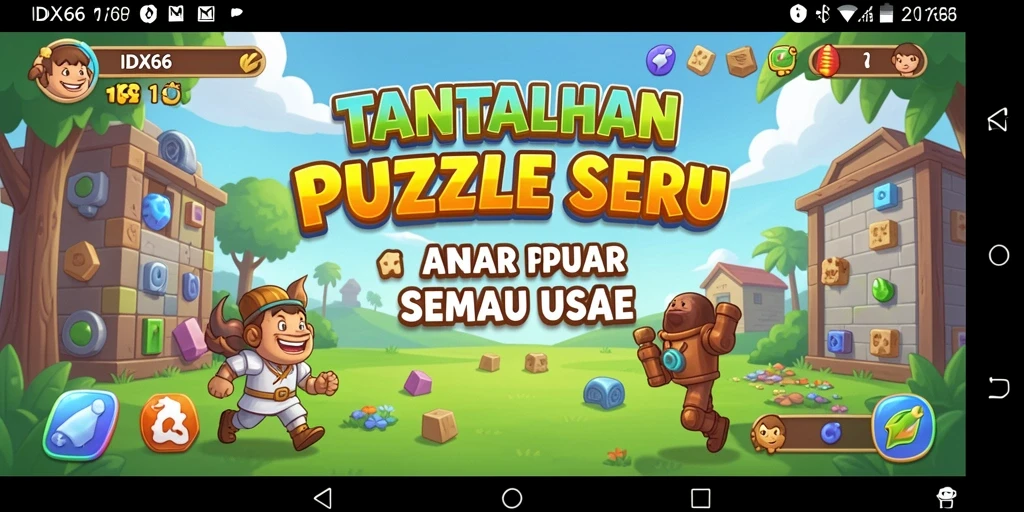 Tangkapan layar gameplay yang menampilkan tantangan puzzle di IDX66.