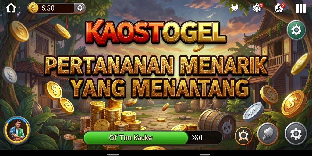 Tampilan menara dan musuh di game Tower Defense KAOSTOGEL.